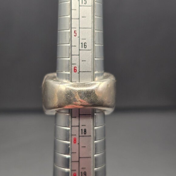 VTG Israel Electroform Sterling Silver Geometric Ring Size 7 Modernist 7.82g - Picture 7 of 10